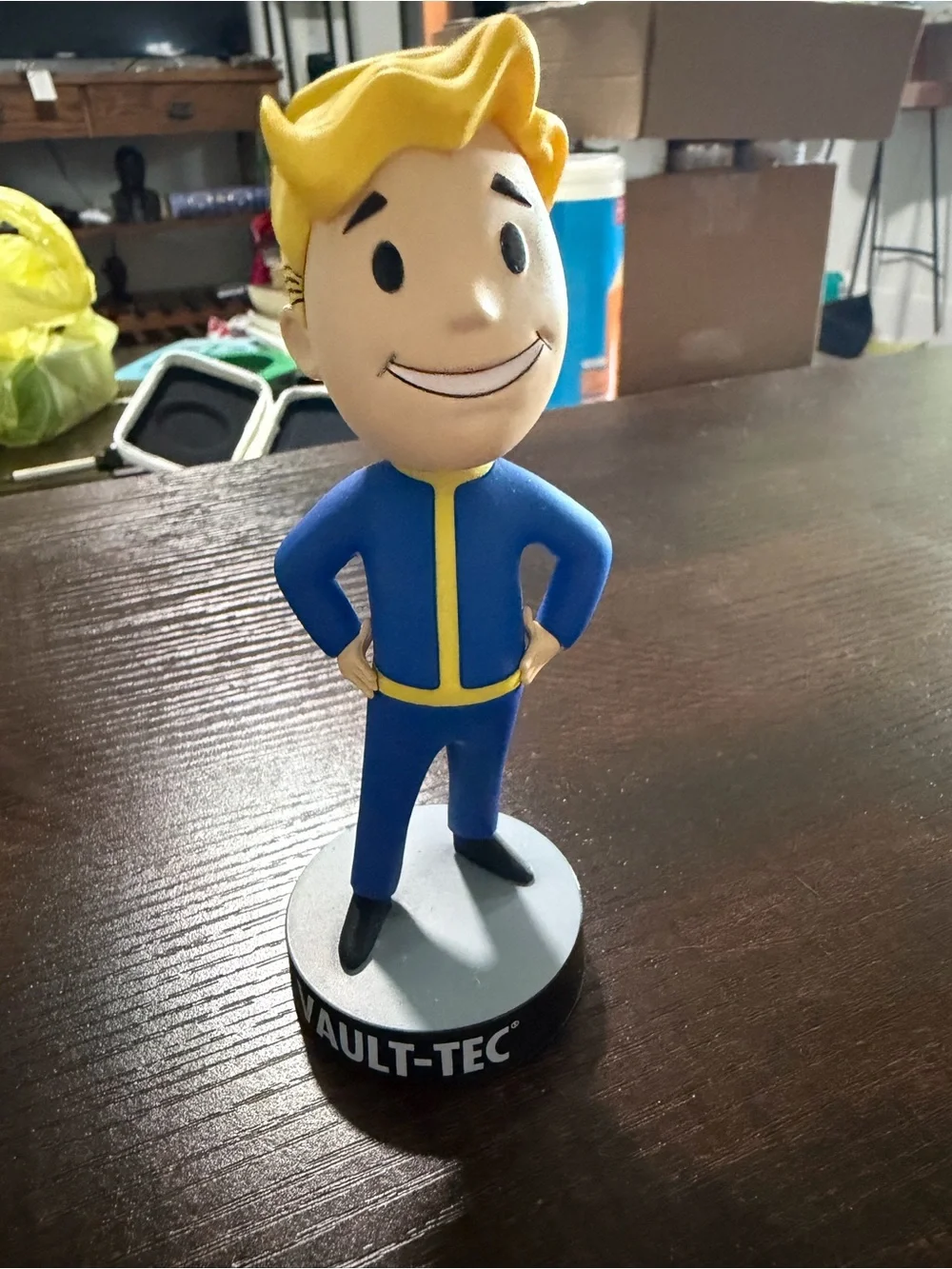 Vault-Tec Vault Boy Collectible Figure - Blue & Yellow